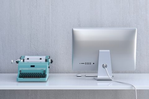 Typemachine en computer
