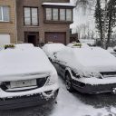 Taxi's in de sneeuw